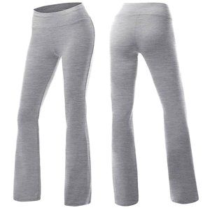 NEW! Women High Waist Fold over Yoga Pants Bootcut Leggings  Sz S Inseam 32"